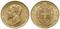 20 lirów 1855, Turyn, znak menniczy Głowa Orła, 