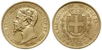 20 lirów 1854, Genua, znak menniczy kotwica, zło