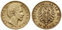 20 marek 1874 D, Monachium, złoto 7.90 g, próby 