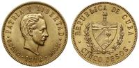 5 peso 1916, Filadelfia, Jose Marti, złoto 8.36 