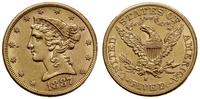 5 dolarów 1887 S, San Francisco, typ Liberty wit
