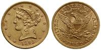 5 dolarów 1893, Filadelfia, typ Liberty with Cor