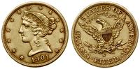 5 dolarów 1901 S, San Francisco, typ Liberty wit
