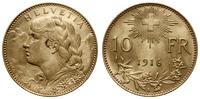 10 franków 1916 B, Berno, złoto próby 900, 3.22 