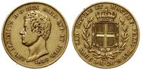 20 lirów 1845, Genua, złoto próby 900, 6.38 g, n