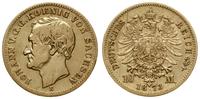 10 marek 1873 E, Drezno, złoto 3.91 g, próby 900