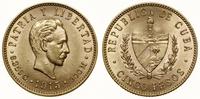 5 peso 1915, Filadelfia, złoto 8.35 g, próby 900