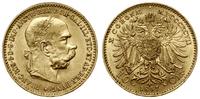 10 koron 1897, Wiedeń, głowa w wieńcu laurowym, 