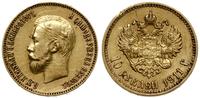 10 rubli 1911 ЭБ, Petersburg, złoto 8.60 g, prób