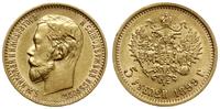 5 rubli 1899 ФЗ, Petersburg, złoto 4.29 g, próby