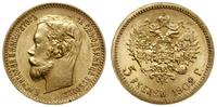5 rubli 1902 АР, Petersburg, złoto 4.31 g, próby