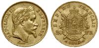 20 franków 1865 BB, Strasbourg, głowa w wieńcu l