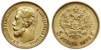 5 rubli 1898 АГ, Petersburg, złoto 4.28 g, próby