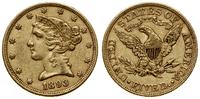 5 dolarów 1893, Filadelfia, Half Eagle, z motto 