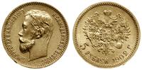 5 rubli 1902 AP, Petersburg, złoto 4.30 g, próby