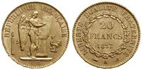20 franków 1897 A, Paryż, typ Geniusz, złoto 6.4
