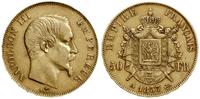 50 franków 1857 A, Paryż, złoto 16.05 g, próby 9