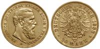 20 marek 1888 A, Berlin, złoto 7.91 g, próby 900