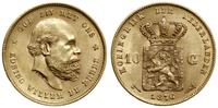 10 guldenów 1876, Utrecht, złoto 6.72 g, próby 9