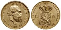 10 guldenów 1877, Utrecht, złoto 6.71 g, próby 9