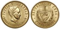 5 peso 1915, Filadelfia, złoto 8.36 g, próby 900