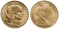 20 franków 1911, Paryż, typ Marianne, złoto prób