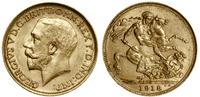 1 funt 1918 S, Sydney, złoto 7.98 g, próby 917, 