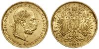 20 koron 1893, Wiedeń, głowa w wieńcu laurowym, 