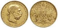 20 koron 1896, Wiedeń, głowa w wieńcu laurowym, 