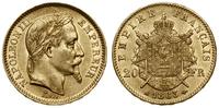 20 franków 1863 BB, Strasbourg, głowa w wieńcu l