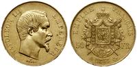 50 franków 1855 A, Paryż, głowa bez wieńca, złot