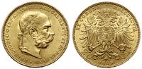 20 koron 1898, Wiedeń, głowa w wieńcu laurowym, 
