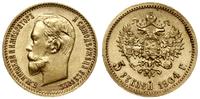 5 rubli 1904 АР, Petersburg, złoto 4.31 g, próby