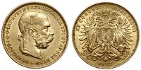 20 koron 1897, Wiedeń, głowa w wieńcu laurowym, 