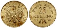 25 szylingów 1928, Wiedeń, zoto 5.87 g, próby 90