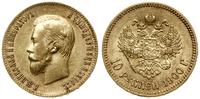 10 rubli 1900 (Ф•З), Petersburg, złoto 8.58 g, p