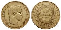 10 franków 1860 A, Paryż, głowa bez wieńca, złot