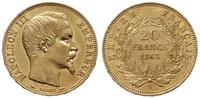 20 franków 1853 A, Paryż, złoto próby '900', 6.4