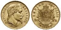 20 franków 1868 BB, Strasbourg, głowa w wieńcu l