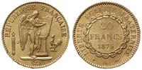 20 franków 1875 A, Paryż, złoto próby '900', 6.4
