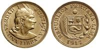 1 libra 1917, Lima, złoto 7.98 g, próby 916,7, n