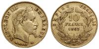 10 franków 1863 A, Paryż, głowa w wieńcu laurowy