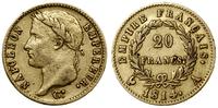 20 franków 1814 A, Paryż, głowa w wieńcu laurowy