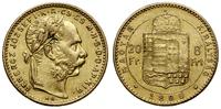 20 franków = 8 forintów 1888 KB, Kremnica, 2. po