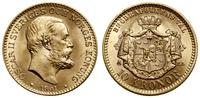 10 koron 1901, Stockholm, złoto 4.48 g, próby 90