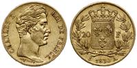 20 franków 1830 A, Paryż, złoto 6.38 g, próby 90