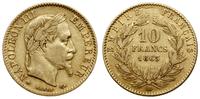10 franków 1863 BB, Strasbourg, głowa w wieńcu l
