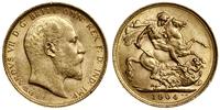 1 funt (sovereign) 1904 M, Melbourne, złoto 7.98