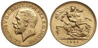1 funt (sovereign) 1931 P, Perth, odmiana z mnie