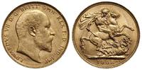 1 funt (sovereign) 1908 P, Perth, złoto 7.99 g, 